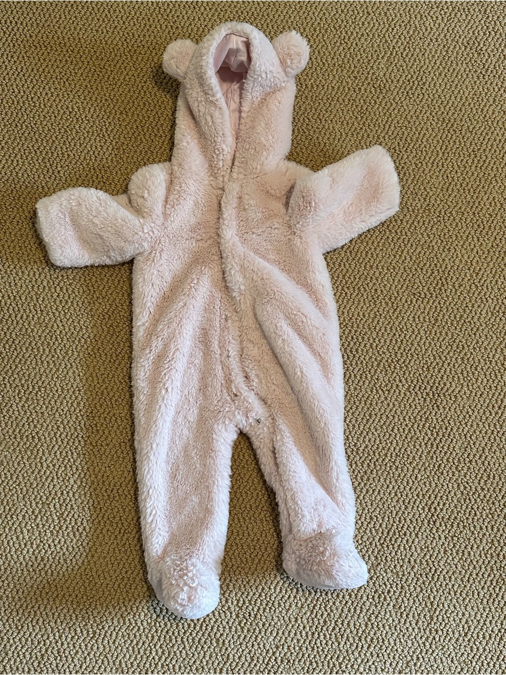 Janie and Jack Plush Pink Baby Bunting